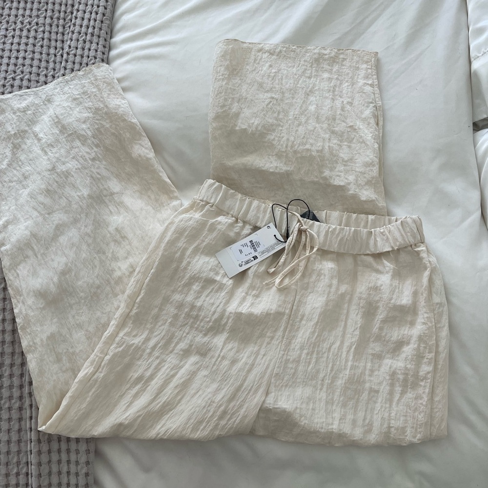 Primark flowy cream pants